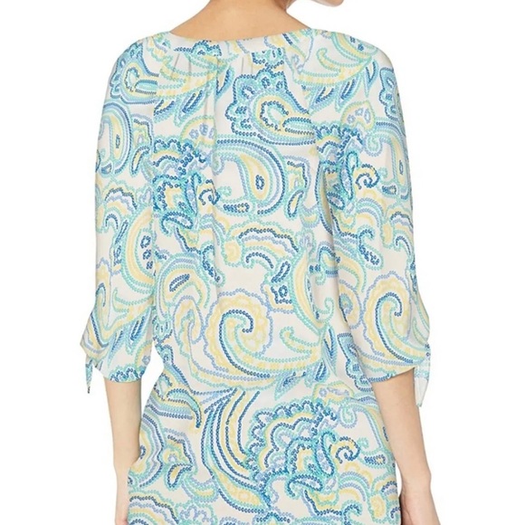 PAPPAGALLO Womens Eliza Tunic Top Size Large Lightweight Polyester New - Picture 4 of 7